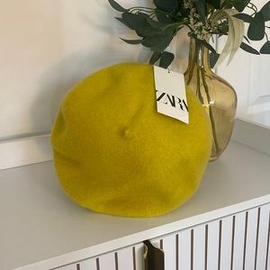 Zara Yellow French Beret